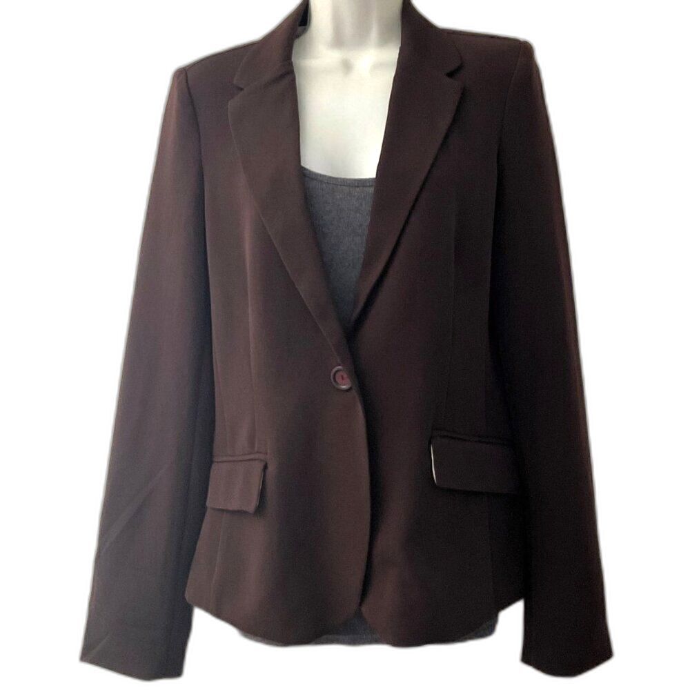 New Y2K Ambiance Brown Dress Blazer Casual Large
